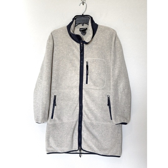 Patagonia Women's Fleece Long Jacket S Beige Recycled Polyester Winter Coat - Picture 1 of 8